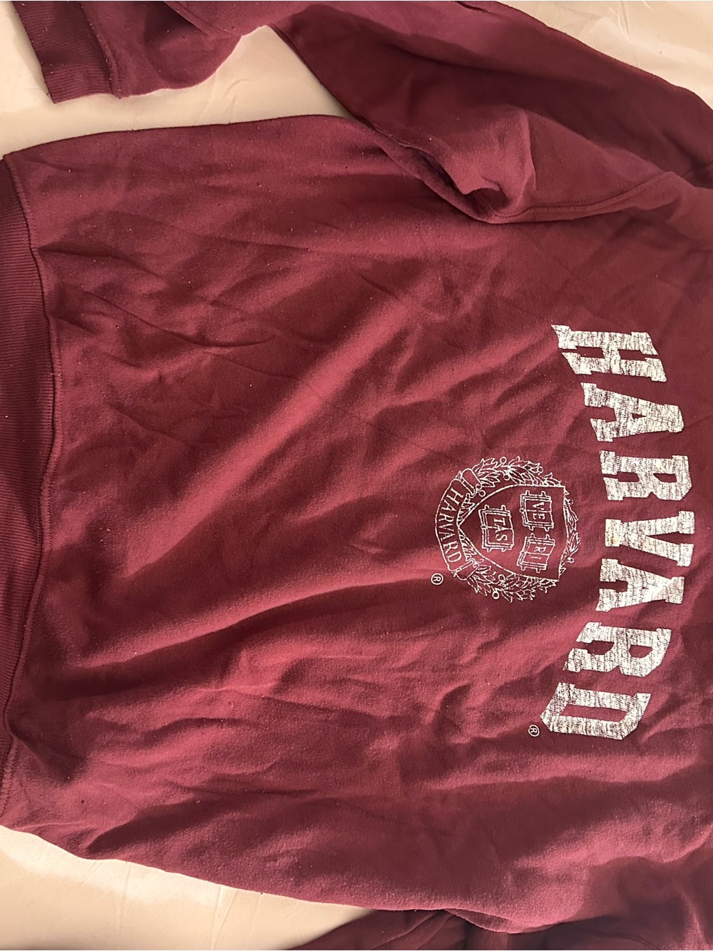 Harvard Maroon Crewneck Sweatshirt - Classic University Logo